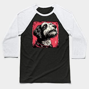 Retro Art Bedlington Terrier Dog Lover Baseball T-Shirt